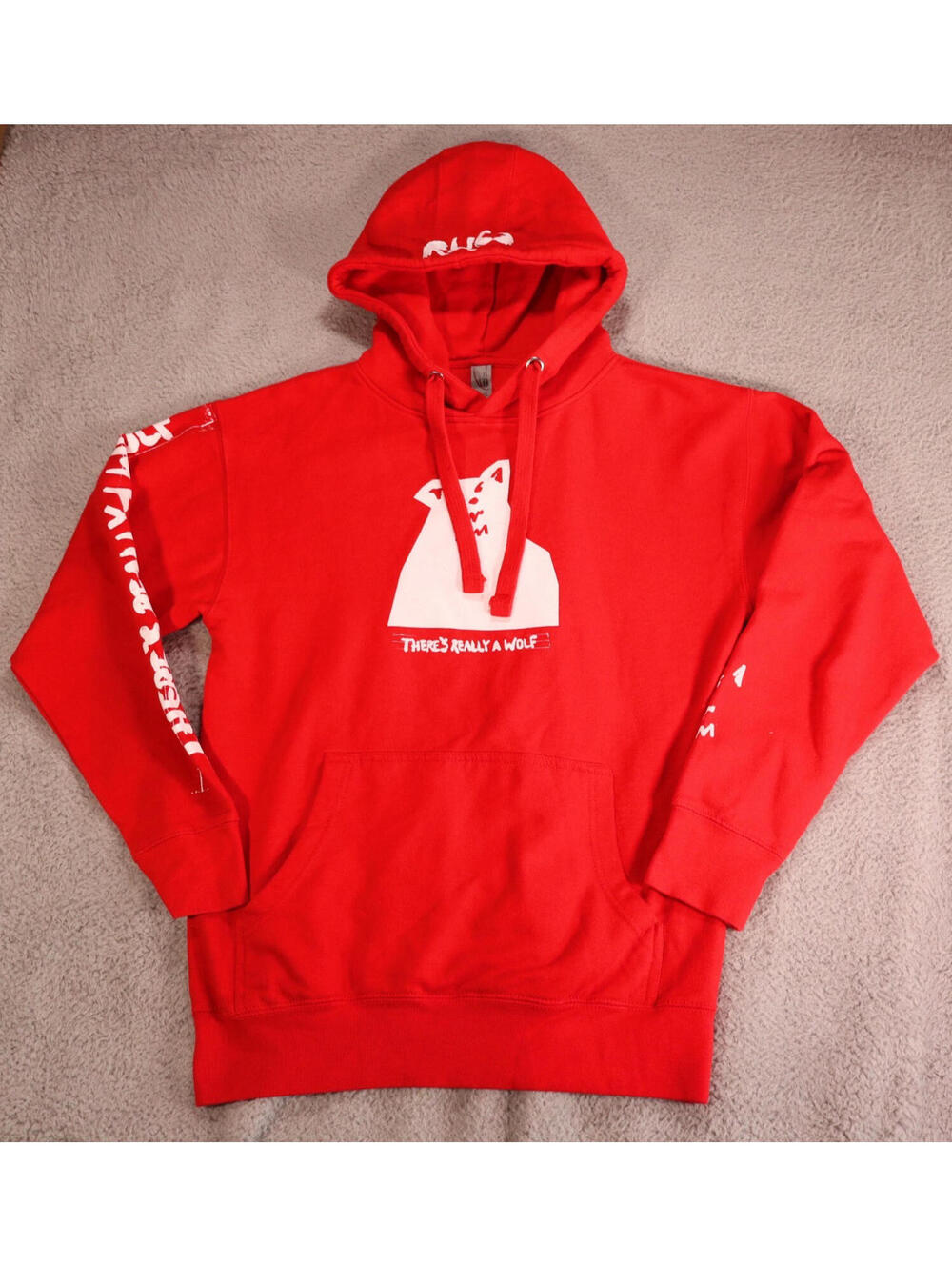 Russ Hoodie Medium There's Really A Wolf Red Concert